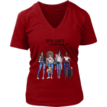 Load image into Gallery viewer, Catching Flights Not Feelings No. 5 | Travel The World | T-Shirt for Her | Girls Trip