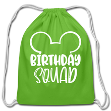 Load image into Gallery viewer, Disney's Birthday Squad Cotton Drawstring Bag - clover