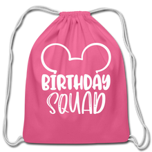 Load image into Gallery viewer, Disney's Birthday Squad Cotton Drawstring Bag - pink