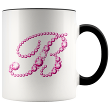 Load image into Gallery viewer, Initial B - Monogram Coffee Mug - Custom Letter Mug - Bling Style Initial Letter Cup