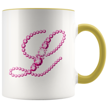 Load image into Gallery viewer, Initial L | Monogram Coffee Mug | Custom Letter Mug | Bling Style | Initial Letter Cup