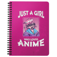 Load image into Gallery viewer, A Girl Who Loves Anime (Pink) | Anime Journal |Manga Notebook | Gifts for Teens