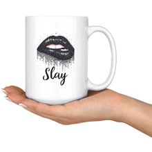 Load image into Gallery viewer, Black Dripping Lip Slay Mug for Hot or Cold Beverages