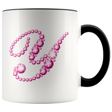 Load image into Gallery viewer, Initial Y | Monogram Coffee Mug | Custom Letter Mug | Bling Style | Initial Letter Cup