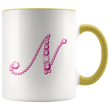 Load image into Gallery viewer, Initial N | Monogram Coffee Mug | Custom Letter Mug | Bling Style | Initial Letter Cup
