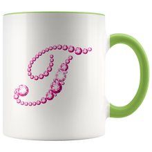 Load image into Gallery viewer, Initial T | Monogram Coffee Mug | Custom Letter Mug | Bling Style | Initial Letter Cup