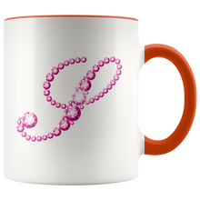 Load image into Gallery viewer, Initial S | Monogram Coffee Mug | Custom Letter Mug | Bling Style | Initial Letter Cup