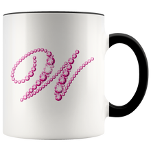 Load image into Gallery viewer, Initial W | Monogram Coffee Mug | Custom Letter Mug | Bling Style | Initial Letter Cup