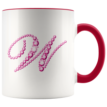 Load image into Gallery viewer, Initial W | Monogram Coffee Mug | Custom Letter Mug | Bling Style | Initial Letter Cup