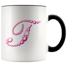Load image into Gallery viewer, Initial T | Monogram Coffee Mug | Custom Letter Mug | Bling Style | Initial Letter Cup
