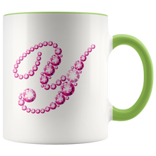 Load image into Gallery viewer, Initial Y | Monogram Coffee Mug | Custom Letter Mug | Bling Style | Initial Letter Cup