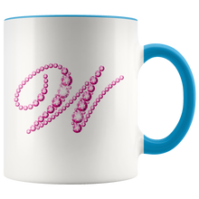 Load image into Gallery viewer, Initial W | Monogram Coffee Mug | Custom Letter Mug | Bling Style | Initial Letter Cup