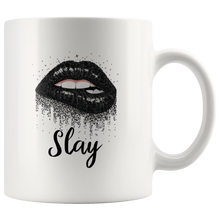 Load image into Gallery viewer, Black Dripping Lip Slay Mug for Hot or Cold Beverages