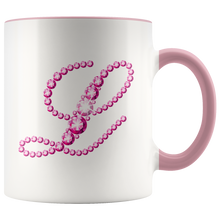 Load image into Gallery viewer, Initial L | Monogram Coffee Mug | Custom Letter Mug | Bling Style | Initial Letter Cup