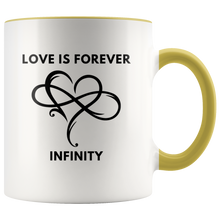 Load image into Gallery viewer, Love is Forever Infinity Hot & Cold Beverage Mug