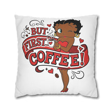 Load image into Gallery viewer, But First Coffee Pillow Cover, Betty Boop Design Pillowcase, Living Room Throw Pillow Christmas Gift For Coffee Lover Gift Housewarming Gift
