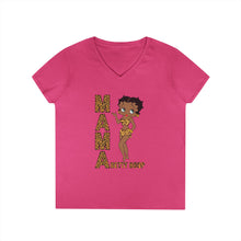Load image into Gallery viewer, Betty Boop Womens V-neck Shirt, Leopard Print Mama Shirt, Mom Shirt, Betty Boop Design Shirt Gift for Her, Betty Boop Shirt, Animal Print
