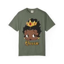 Load image into Gallery viewer, Betty Boop Design T-shirt, Black Queenly Shirt, Cartoon Graphic Tee, Comfort Colors Shirt For Her Birthday Gift
