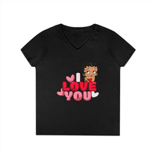 Load image into Gallery viewer, I Love You Betty Boop Shirt, Cute Betty Boop Shirt, I Love You Tshirt, Mothers Day T-Shirt, Betty Boop Womens V-Neck, Betty Boop Design
