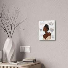 Load image into Gallery viewer, Aesthetic Black Girl Wall Art Decor, Positive Affirmation Home Decor, I Am Enough Black Woman Portrait Motivational Wall Art Birthday Gift
