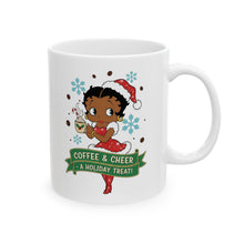 Load image into Gallery viewer, Betty Boop Design Mug, Holiday Mug, Coffee Lover Mug, Betty Boop Coffee Mug, Christmas Mug, Christmas Party Gift, Cartoon Print Ceramic Mug
