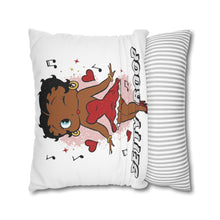 Load image into Gallery viewer, Betty Boop Pillowcase, Music Lover Gift, Cartoon Home Decor Throw Pillow, Christmas Cusion Cover, Living Room Accent, Spun Polyester Square
