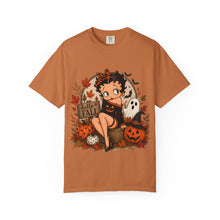 Load image into Gallery viewer, Hello Fall Shirt, Cute Betty Boop Halloween Fall Shirt, Comfort Colors Ghost Graphic Tee, Trick or Treat Outfit Ideas for Halloween Party
