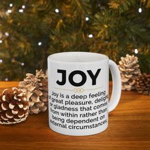 Load image into Gallery viewer, Joyful Ceramic Mug - Coffee Lover Gift, Motivational Quotes - 11oz, 15oz Mug for Office, Great Pleasure Cup, Delightful Drinkware
