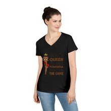 Load image into Gallery viewer, Betty Boop Vneck T-Shirt, Black Girl Shirt, Black Queen Shirt, Cute Betty Boop Tee, Women&#39;s Vneck Shirt, Birthday Gift, Black Art Prints,
