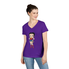 Load image into Gallery viewer, Betty Boop Shirt, Cartoon Womens Vneck, Super Hero Shirt, Wonder Woman Shirt, Christmas Gift For Her, Betty Boop Design Shirt For Holiday
