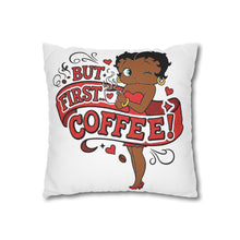 Load image into Gallery viewer, But First Coffee Pillow Cover, Betty Boop Design Pillowcase, Living Room Throw Pillow Christmas Gift For Coffee Lover Gift Housewarming Gift
