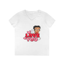 Load image into Gallery viewer, I Love You Betty Boop Shirt, Cute Betty Boop Shirt, I Love You Tshirt, Mothers Day T-Shirt, Betty Boop Womens V-Neck, Betty Boop Design
