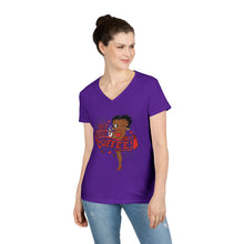 Load image into Gallery viewer, But First Coffee Shirt, Betty Boop Shirt, Coffee Lover Shirt, Betty Boop Design Womens Vneck, Cute Christmas Shirt Gift For Holiday Season
