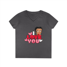 Load image into Gallery viewer, I Love You Betty Boop Shirt, Cute Betty Boop Shirt, I Love You Tshirt, Mothers Day T-Shirt, Betty Boop Womens V-Neck, Betty Boop Design
