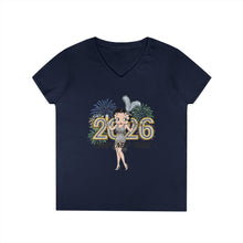 Load image into Gallery viewer, 2026 New Year Vneck Shirt, Betty Boop New Year Shirt, Tshirt For New Year's Eve, New Year 2026 Shirt, Cute Christmas Gift, Holiday Gift
