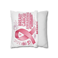 Load image into Gallery viewer, Breast Cancer Awareness Pillowcase, Cancer Survivor Gift, Christmas Throw Pillow Cover, Cancer Ribbon Design, Cancer Support Pillow Case
