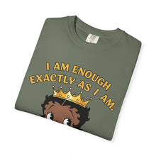 Load image into Gallery viewer, I am enough exactly as I am Shirt, Betty Boop Valentine Women Graphic Shirt, Words of Affirmation T-shirt, Black Queen Shirt Valentines Gift
