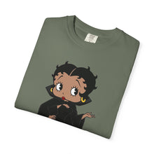 Load image into Gallery viewer, Betty Boop Shirt, Halloween Tshirt, Black Cloak Shirt, Spooky Unisex Tee, Comfort Colors Shirt, Halloween Costume Top, Halloween Party Shirt
