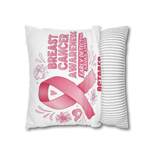 Load image into Gallery viewer, Breast Cancer Awareness Pillowcase, Cancer Survivor Gift, Christmas Throw Pillow Cover, Cancer Ribbon Design, Cancer Support Pillow Case
