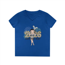 Load image into Gallery viewer, 2026 New Year Vneck Shirt, Betty Boop New Year Shirt, Tshirt For New Year's Eve, New Year 2026 Shirt, Cute Christmas Gift, Holiday Gift

