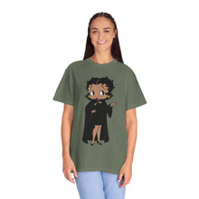 Load image into Gallery viewer, Betty Boop Shirt, Halloween Tshirt, Black Cloak Shirt, Spooky Unisex Tee, Comfort Colors Shirt, Halloween Costume Top, Halloween Party Shirt
