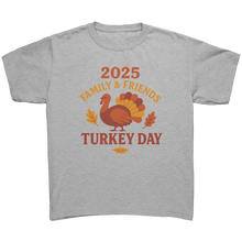 Load image into Gallery viewer, 2025_Family_and_Friends_Turkey_Day_Youth_Sport_Grey_Mockup.png
