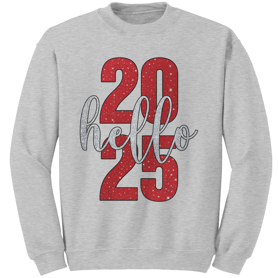 2025 New Year Sweatshirt, Hello 2025 Sweatshirt, New Year Gift, New Year 2025 Family Sweatshirt, Christmas Sweatshirt Christmas Gift For Her