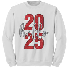 Load image into Gallery viewer, 2025 New Year Sweatshirt, Hello 2025 Sweatshirt, New Year Gift, New Year 2025 Family Sweatshirt, Christmas Sweatshirt Christmas Gift For Her
