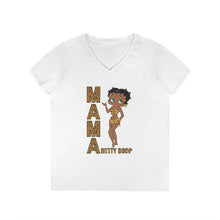 Load image into Gallery viewer, Betty Boop Womens V-neck Shirt, Leopard Print Mama Shirt, Mom Shirt, Betty Boop Design Shirt Gift for Her, Betty Boop Shirt, Animal Print
