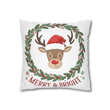 Load image into Gallery viewer, Christmas Theme Pillowcase, Christmas Design Pillow Cover, Christmas Deer, Home Decor Christmas Gift, Cute Living Room Christmas Accent

