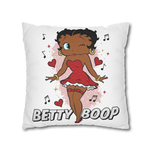 Load image into Gallery viewer, Betty Boop Pillowcase, Music Lover Gift, Cartoon Home Decor Throw Pillow, Christmas Cusion Cover, Living Room Accent, Spun Polyester Square
