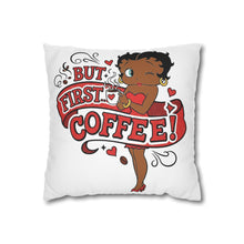 Load image into Gallery viewer, But First Coffee Pillow Cover, Betty Boop Design Pillowcase, Living Room Throw Pillow Christmas Gift For Coffee Lover Gift Housewarming Gift
