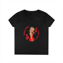 Load image into Gallery viewer, Betty Boop Shirt, Cute Betty Boop Tshirt, I Love Shirt, Betty Boop Design Womens V-Neck, Birthday Gift For Her, Womens Clothing, Streetwear
