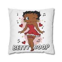 Load image into Gallery viewer, Betty Boop Pillowcase, Music Lover Gift, Cartoon Home Decor Throw Pillow, Christmas Cusion Cover, Living Room Accent, Spun Polyester Square
